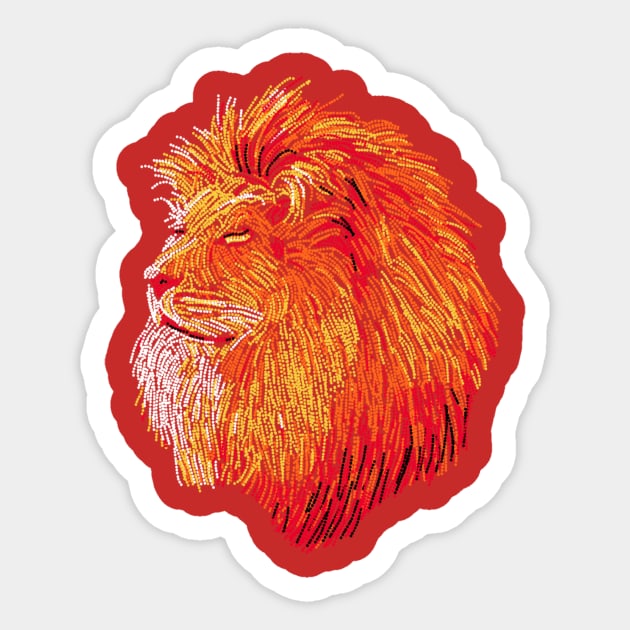 Fire Lion Sticker by leslieharris372
